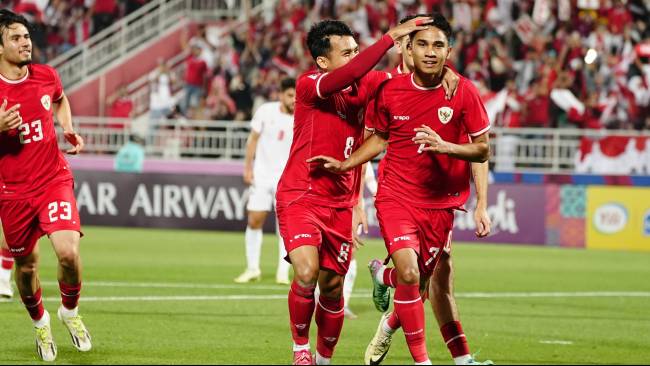 indonesia ukir sejarah usai gilas yordania 4-1, jadi tim debutan tembus perempat final
