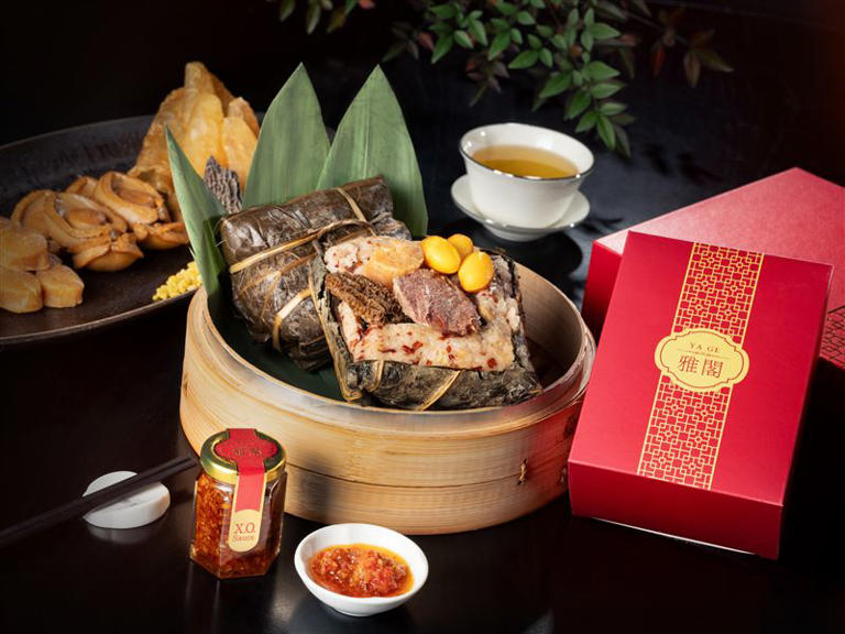 台北文華東方酒店「雅閣」推出奢華星級端午粽禮限量500組。（圖／飯店業者提供）
