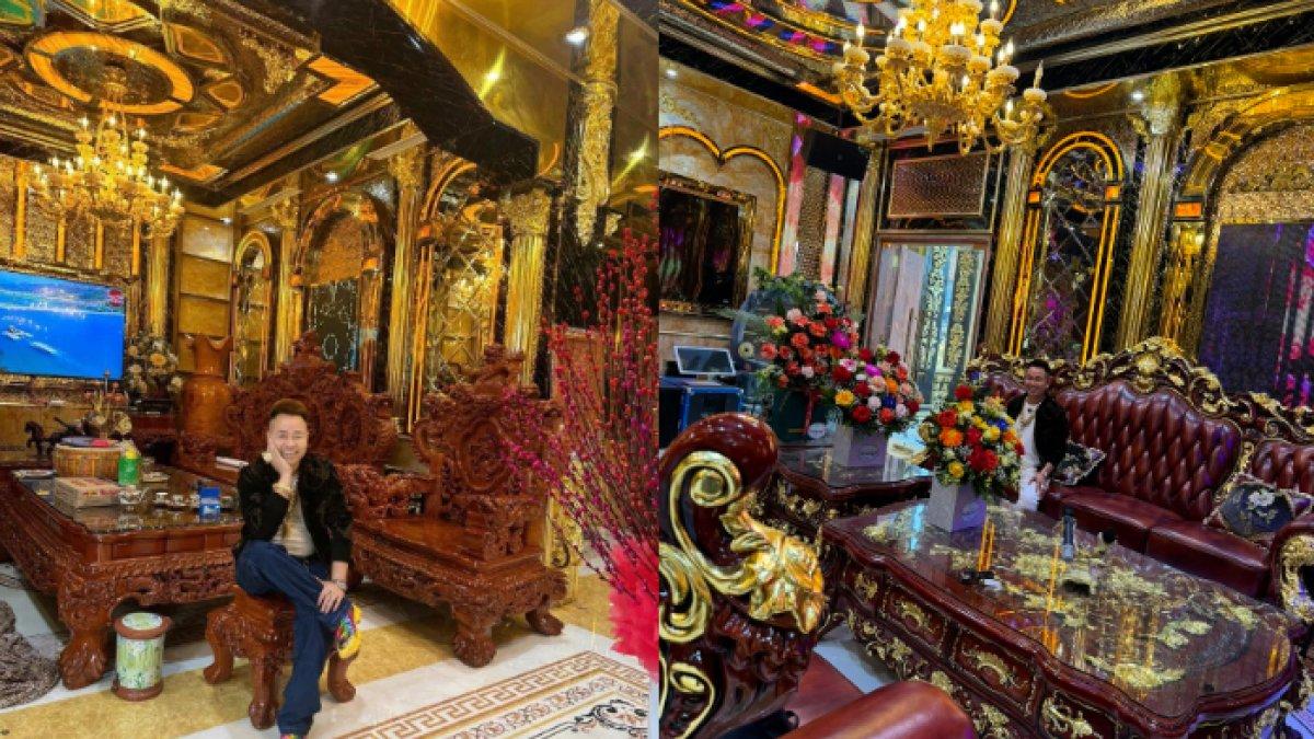 potret rumah megah lapis emas milik miliarder pengusaha rongsokan,buka setiap hari tamu bebas masuk