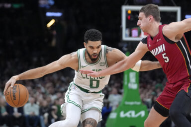 Jayson Tatum Triple-double, 3s Lead Celtics Past Butler-less Heat 114 ...