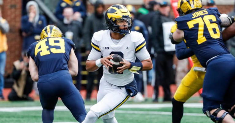 Michigan freshman Jadyn Davis discusses spring game, QB competition ...