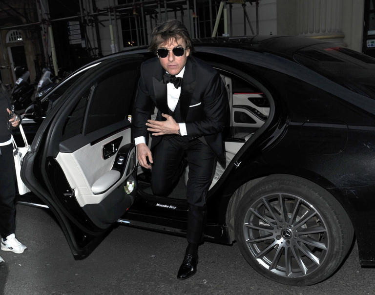 Tom Cruise arrives at Victoria Beckham’s 50th Birthday Party on April 20, 2024 in London | MEGA/GC Images
