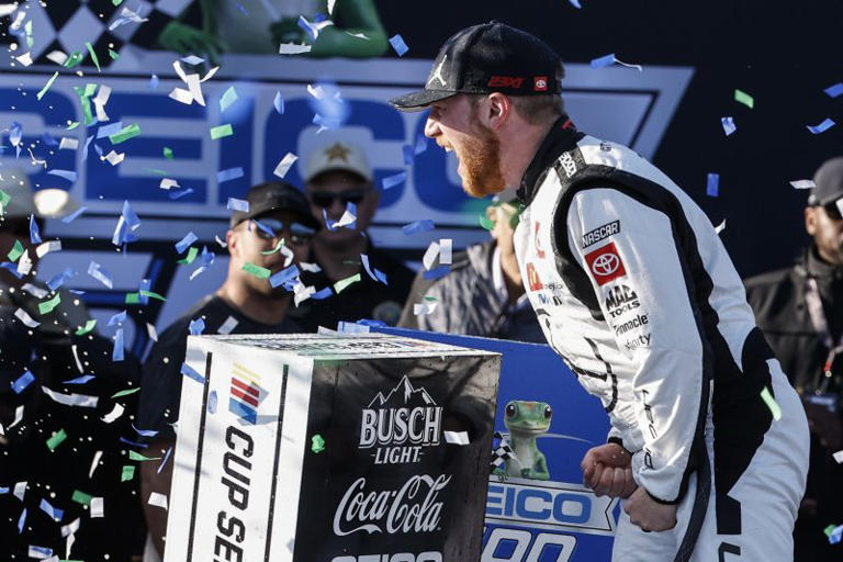 Reddick steals win at Talladega for Michael Jordan as McDowell crashes ...