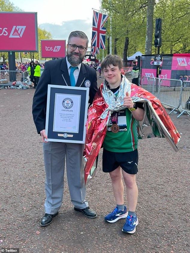 london marathon: teenager with down's syndrome,19, sets world record