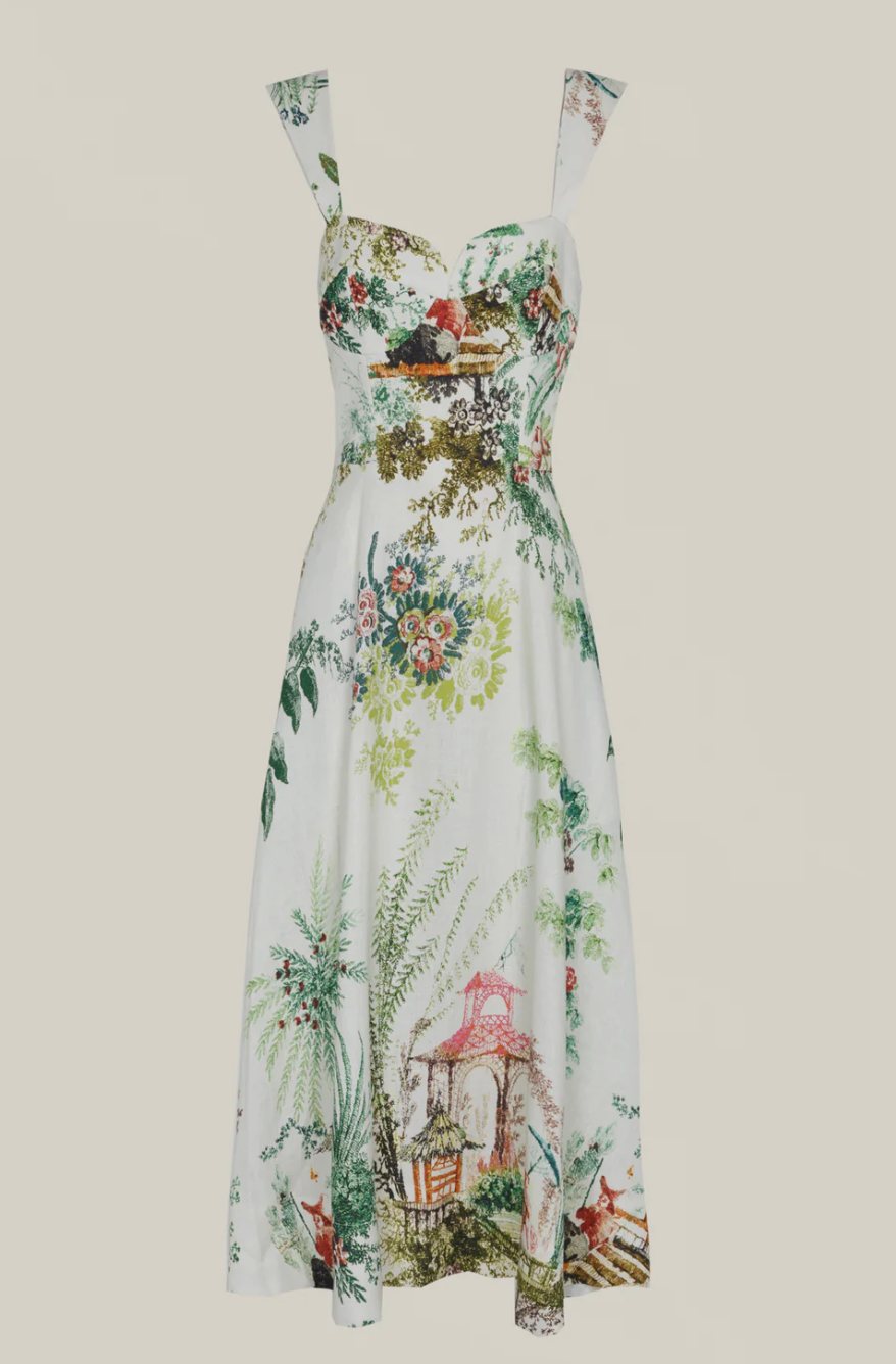 tamara falcó lleva el vestido más bonito de la marca más influyente como si fuera una falda
