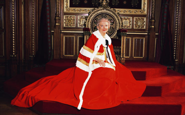 Baroness Gardner at the House of Lords in 2001: she worked happily in the cause of women's rights with people across the political spectrum - Polly Borland/Getty Images