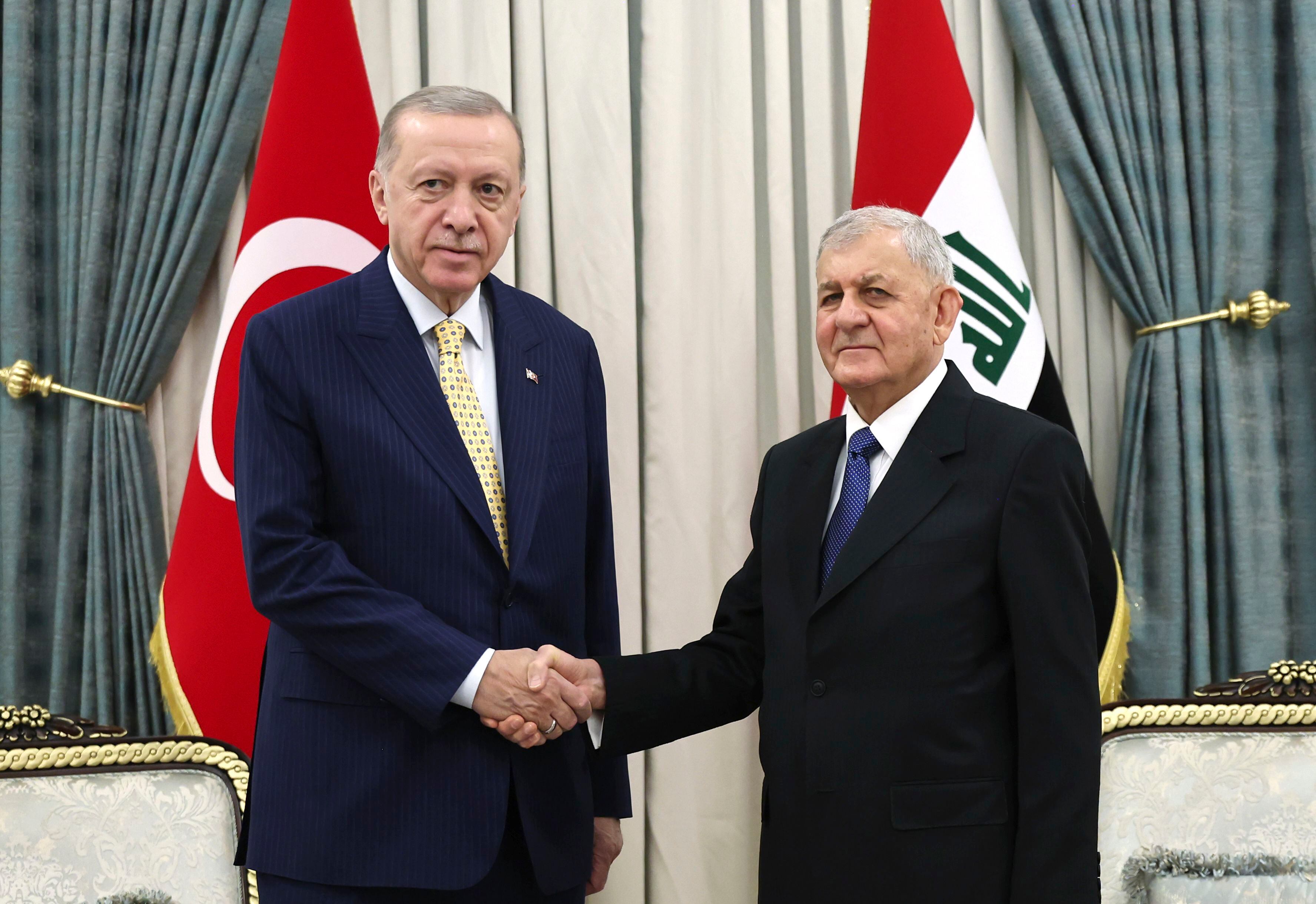 turkey’s erdogan lands in baghdad on visit to boost bilateral relations