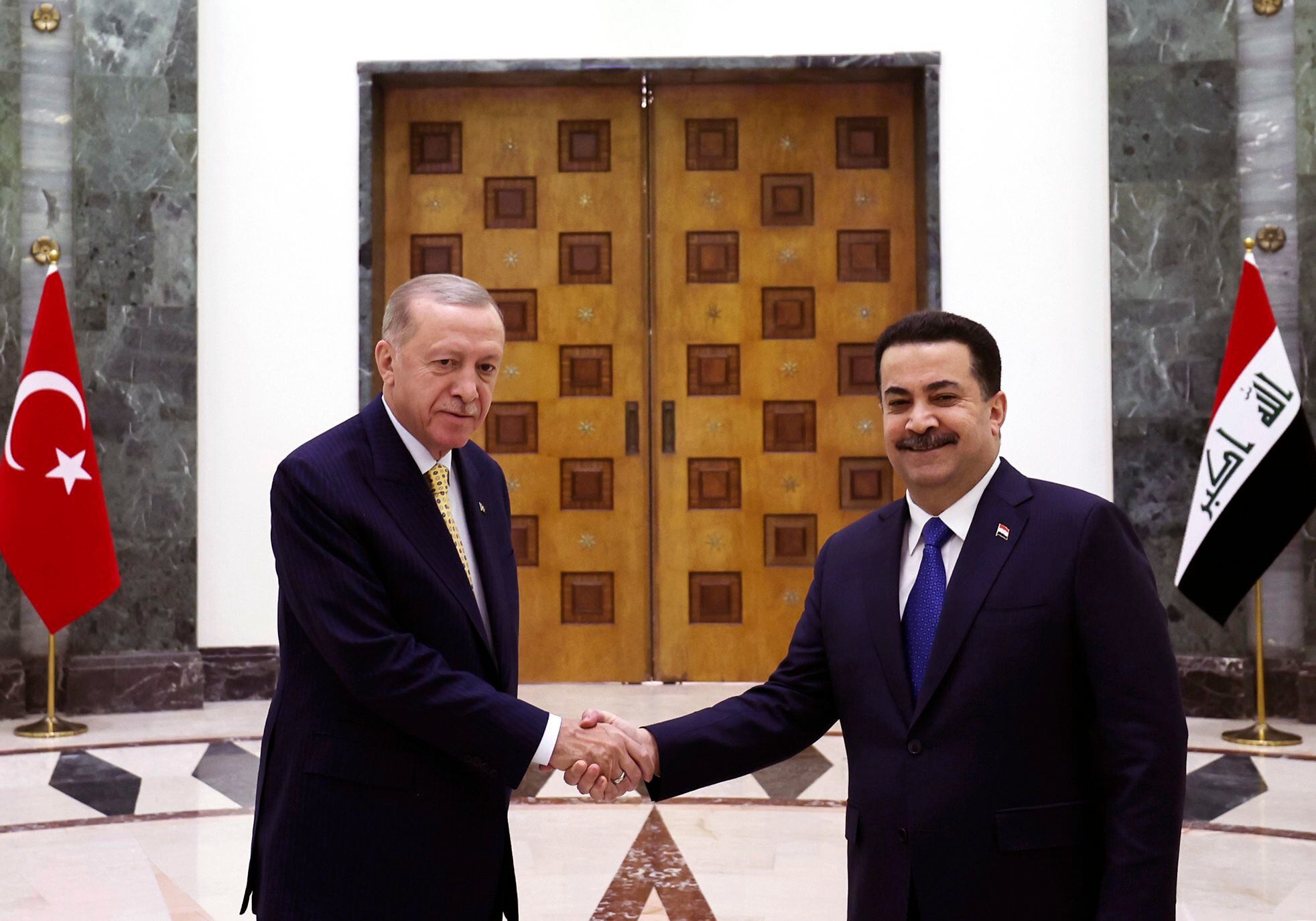 turkey’s erdogan lands in baghdad on visit to boost bilateral relations