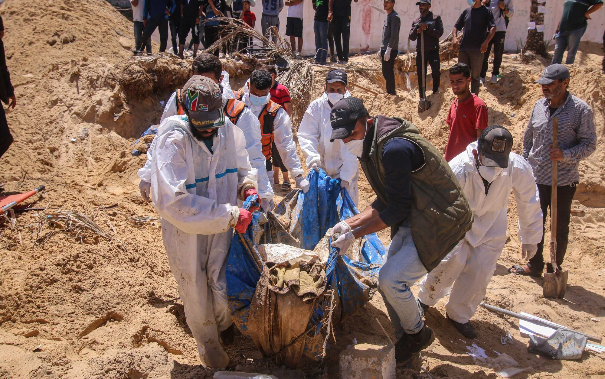 Hundreds of bodies discovered in Gaza mass graves