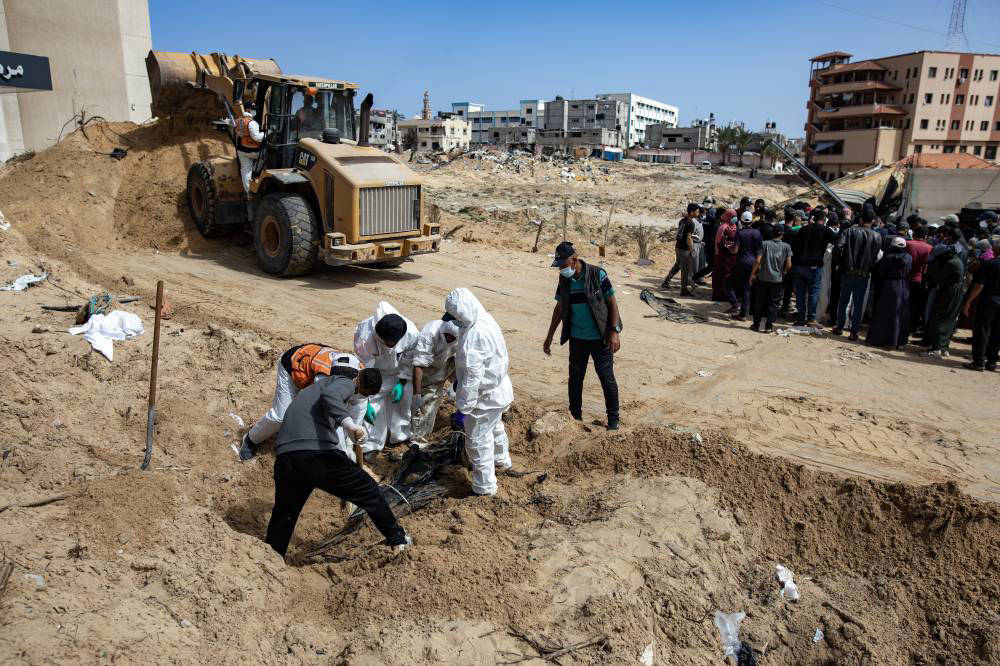Over 280 bodies found in mass grave at hospital in Gaza's Khan Younis