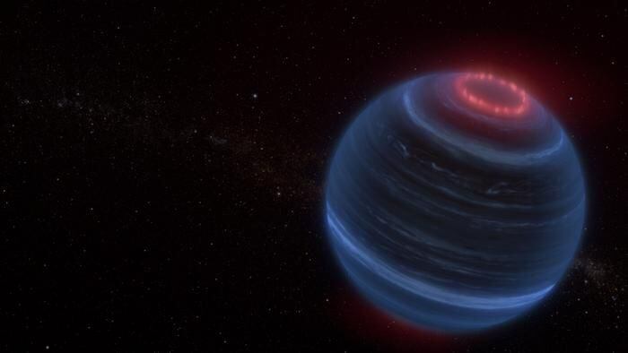 el telescopio james webb encontró una estrella fallida con auroras nunca antes vistas
