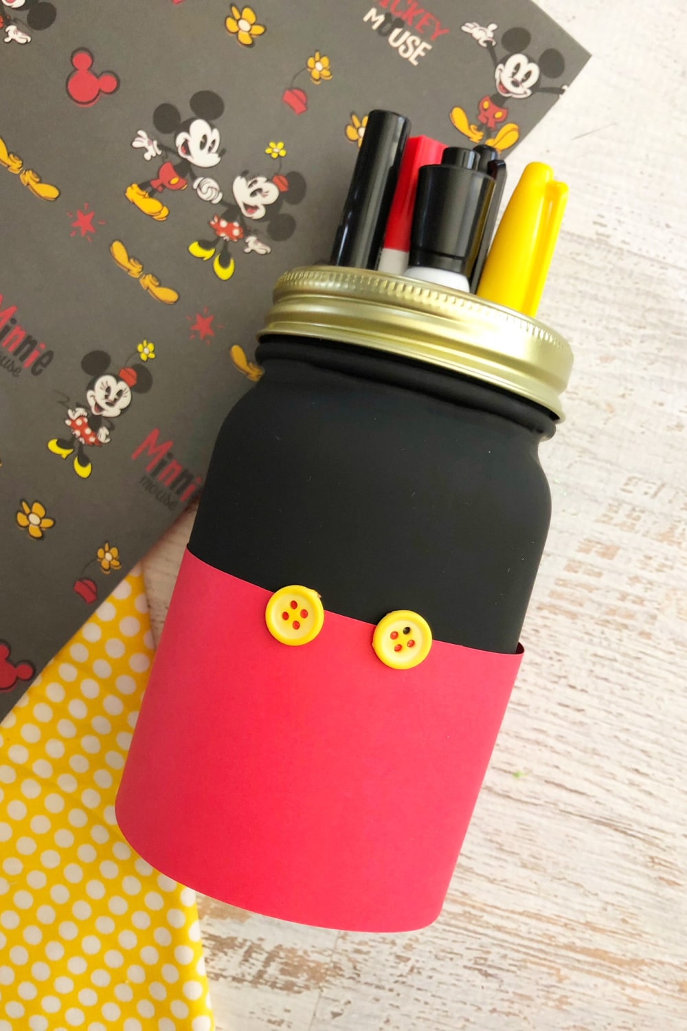 Mickey Mouse pencil jar holder