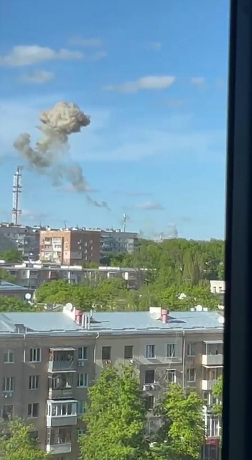 TV tower collapses during Russian bombing raid on Ukraine's Kharkiv