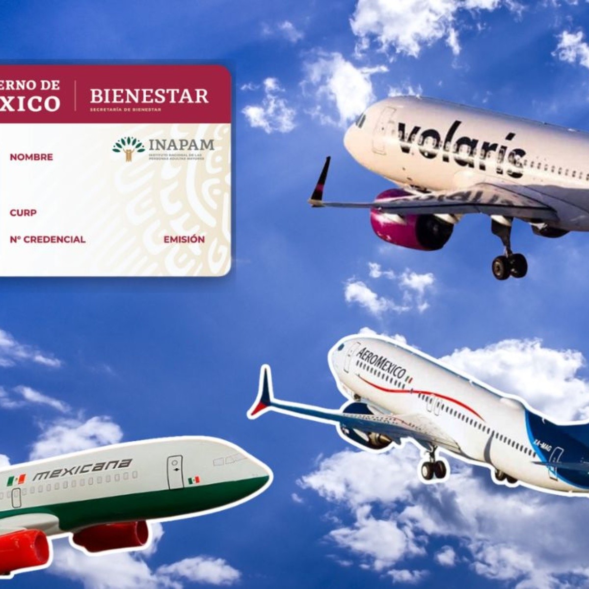 ¿mexicana de aviación, volaris o aeroméxico? la aerolínea con más descuento con la tarjeta del inapam