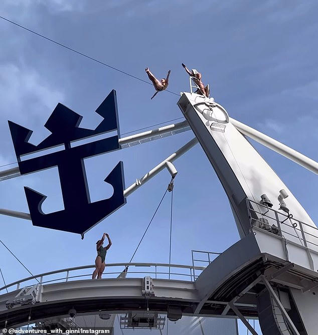 Death-defying high dive on Royal Caribbean cruise ship shocks internet