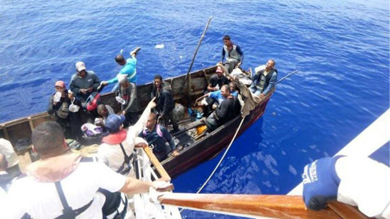 Carnival Cruise ship rescues 27 Cuban migrants on rickety wooden boat ...