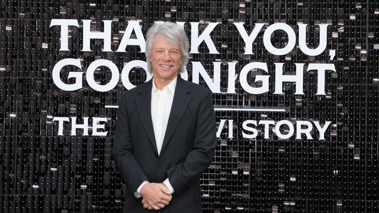 Jon Bon Jovi at the U.K. premiere of Thank You, Goodnight: The Bon Jovi Story . (Ian West/PA Images via Getty Images)
