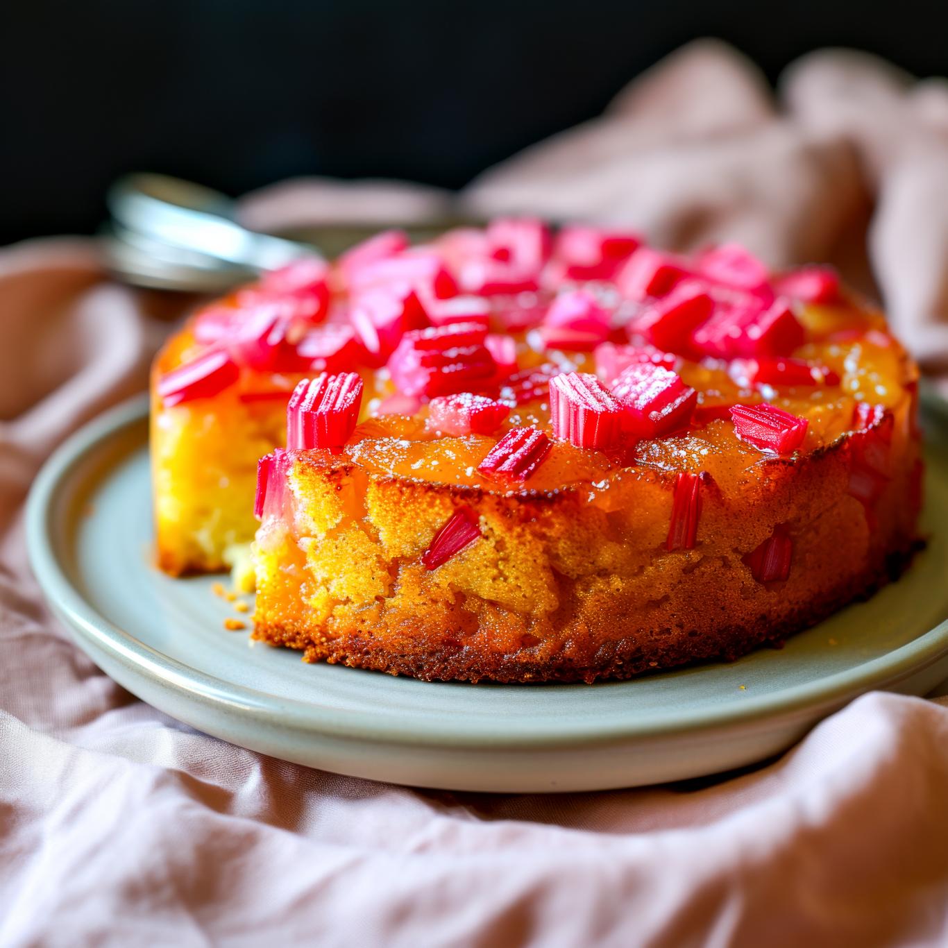 “très bon et facile à faire” : voici notre recette du gâteau renversé à la rhubarbe notée 5/5 par nos lecteurs