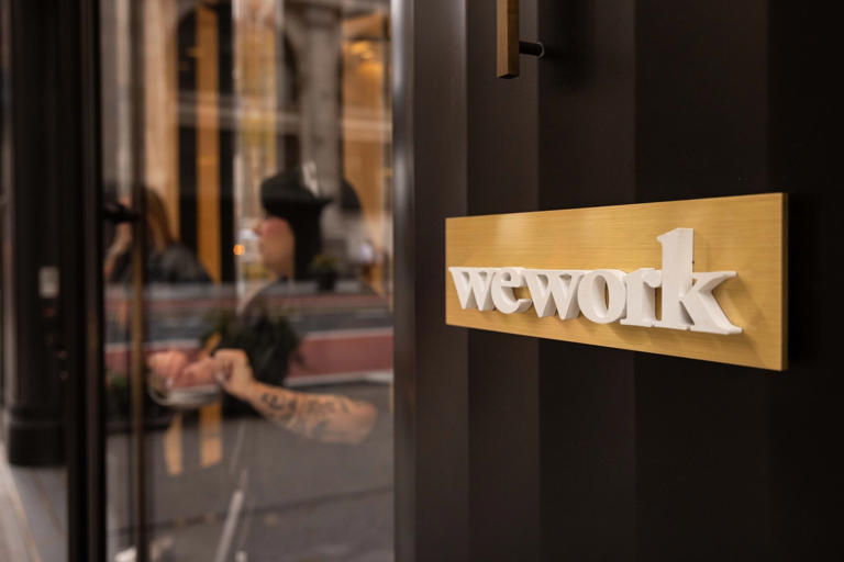 A WeWork co-working office space in New York.
