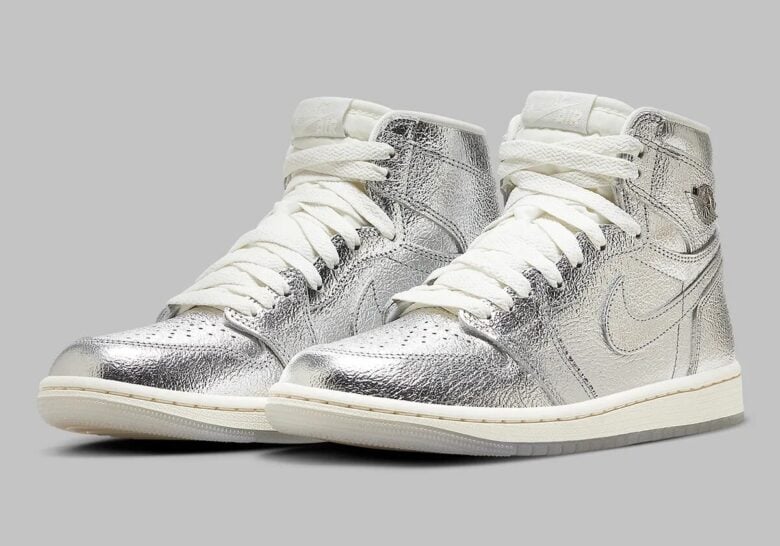 air jordan 1 chrome metallic silver: le vibranti sneakers che manderanno in estasi collezionisti e appassionati