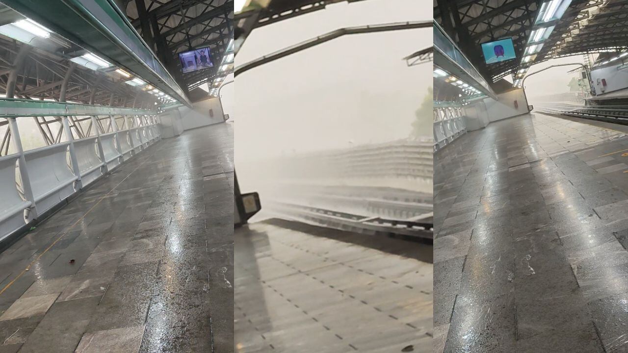 ¿un riesgo? usuario muestra lluvia al interior del metro en cdmx