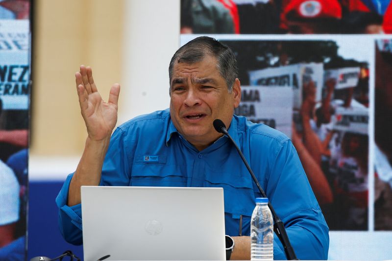 former ecuador president correa says party will back security reforms, otherwise oppose noboa