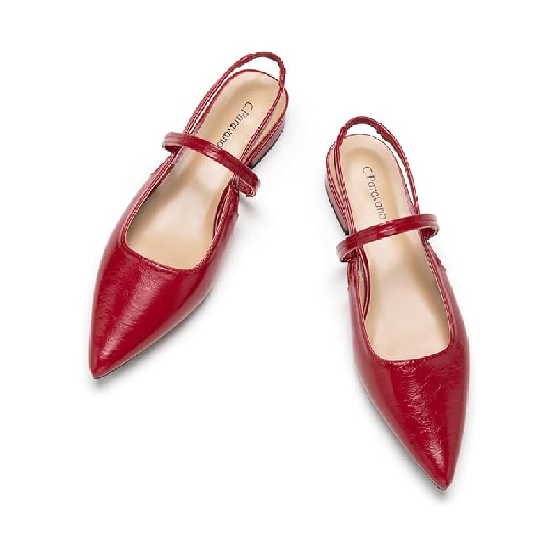 <p><a href="https://www.amazon.com/C-Paravano-Slingback-Womens-Slingbacks-Pointed/dp/B0C7L1HZ4G/">BUY NOW</a></p><p>$102</p><p><a href="https://www.amazon.com/C-Paravano-Slingback-Womens-Slingbacks-Pointed/dp/B0C7L1HZ4G/" class="ga-track"><strong>C.Paravano Women's Slingback Pumps </strong></a> ($102-$118) </p><p>These slingback pumps epitomize the phrase "red hot." Don't let the pointed toe steer you away; the brand has a unique design to ensure your toes stay comfortable with zero pinching. One shopper noted that they "searched high and low for comfortable pointed shoes and heels to wear with wide pants," and determined that "these are perfect."</p>