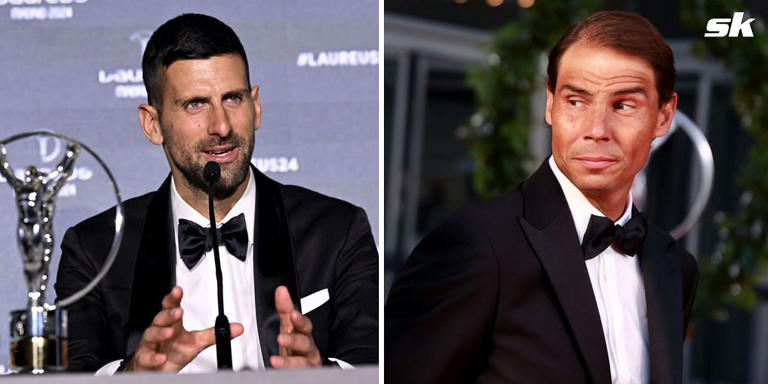 "Priceless, couldn't bring himself to smile" - Fans poke fun at Rafael Nadal's 'angry' reaction to Novak Djokovic's winner's speech at Laureus Awards