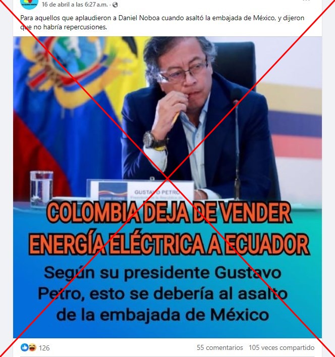 colombia cesó exportación de energía a ecuador por sequía, no por crisis diplomática con méxico
