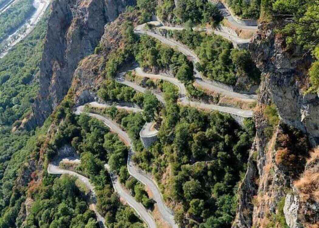 <p>Starting at the popular “Les Lacets de Montvernier”, this stunning 13.8-km mountain pass boasts sweeping views of the valley below. Often dotted with cyclists, this dizzying road is one of the least dangerous roads on this list, thanks to its cement barriers along the edge. </p>