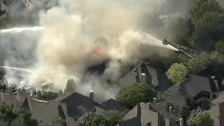 Crews Battle House Fires In Frisco