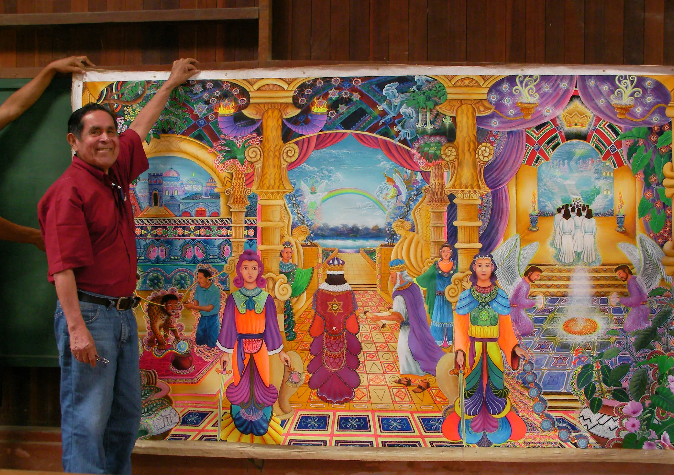 <p>Pablo Amaringo, a revered Peruvian artist and shaman, is renowned for his intricate and vibrant paintings inspired by his ayahuasca visions. As a former shaman of the Shipibo-Conibo indigenous people, Amaringo underwent profound spiritual experiences during his ayahuasca ceremonies, which he skillfully translated onto canvas. His artwork depicts intricate Amazonian landscapes, mythical beings, and spiritual realms, offering viewers a glimpse into the storied history of indigenous cosmology and shamanic wisdom. Through his paintings, Amaringo sought to convey the healing power of ayahuasca and the interconnectedness of all life forms, fostering a deeper appreciation for the natural world and the spiritual dimensions that permeate it. His book <strong><a href="https://blackwells.co.uk/bookshop/product/The-Ayahuasca-Visions-of-Pablo-Amaringo-by-Howard-G-Charing-Peter-Cloudsley-Pablo-Amaringo/9781594773457">The Ayahuasca Visions of Pablo Amaringo</a></strong> provides full-color reproductions of his works with detailed explorations of the rich Amazonian mythology underlying each painting. Amaringo's legacy continues to resonate within the psychedelic community, inspiring awe and reverence for the transformative potential of plant medicines and the visionary insights they impart.</p>
