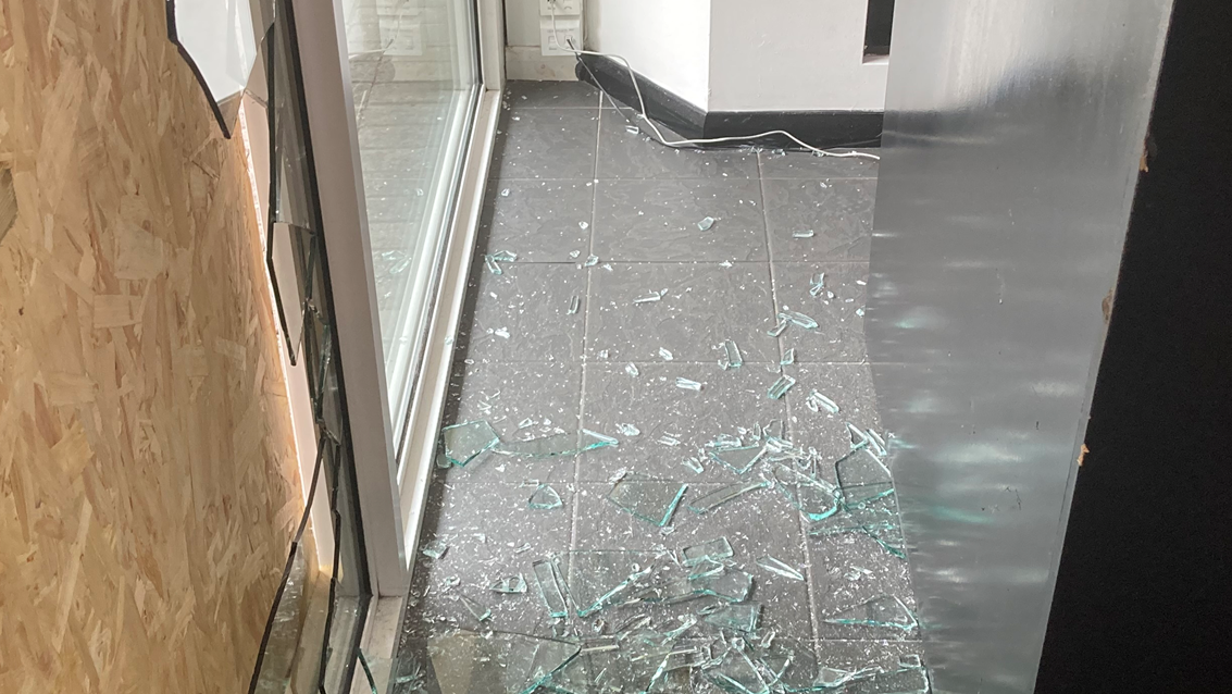 shop windows smashed in overnight attacks