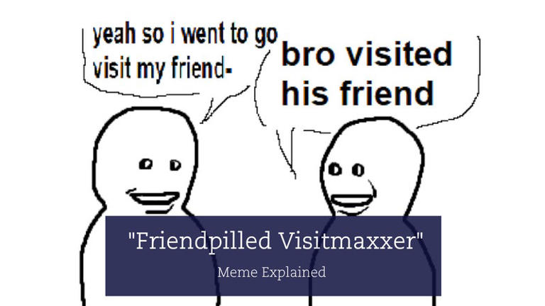 Friendpilled Visitmaxxer / Bro Visited His Friend meme explained.
