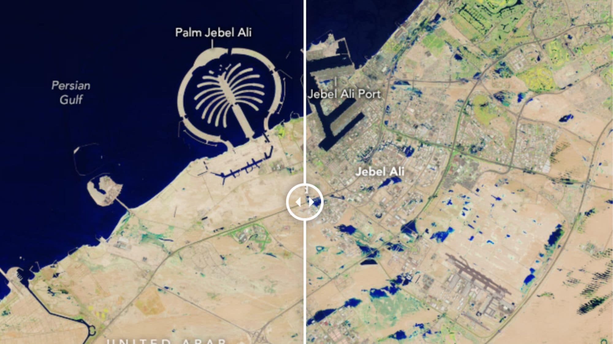 NASA’s Landsat 9 satellite captures before and after pics of Dubai