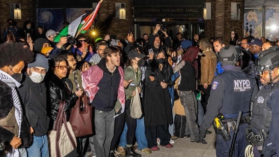 over 130 people arrested overnight during pro-palestinian protests at new york university