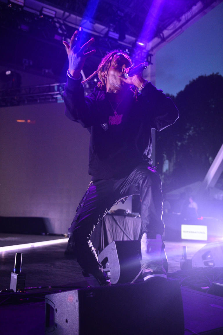 Rapper Chris King performs live on stage during the 'Tripp At Knight Tour' at FPL Solar Amphitheater at Bayfront Park on September 19, 2021 in Miami, Florida. King, whose real name is Christopher Cheeks, died at the age of 32 Saturday after a group of younger men allegedly confronted and shot him in a robbery attempt outside a Nashville music studio. Getty Images