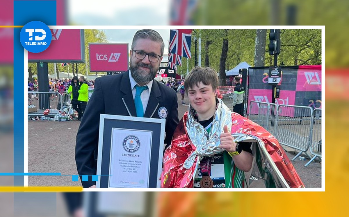 joven de 19 años con síndrome de down rompe récord en maratón de londres 2024