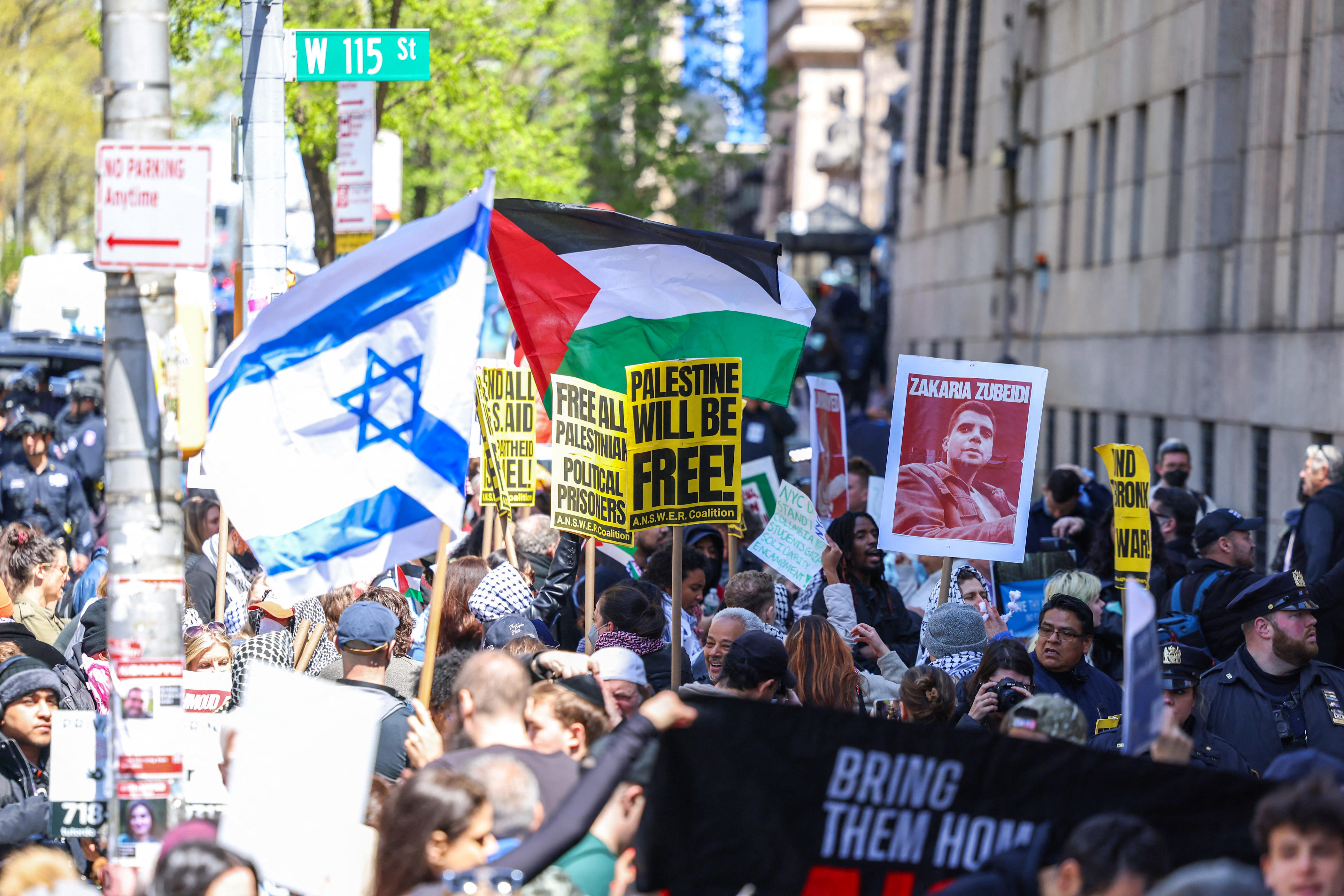 protests in new york as us campuses brace for more unrest over gaza war: updates