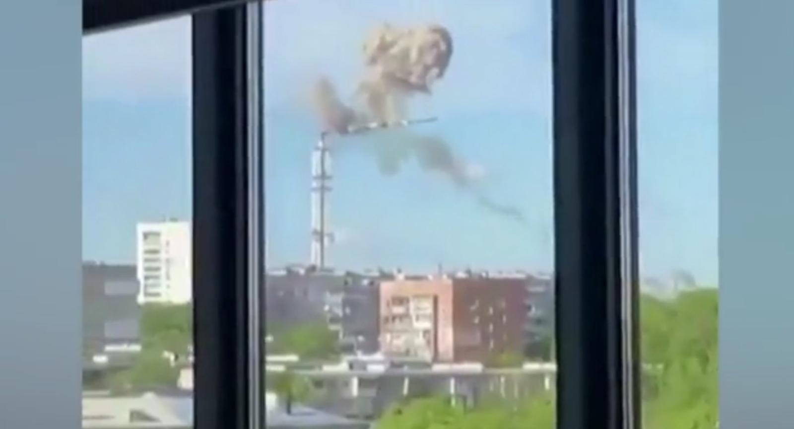รัสเซีย ยิงขีปนาวุธโจมตีหอส่งสัญญาณโทรทัศน์
