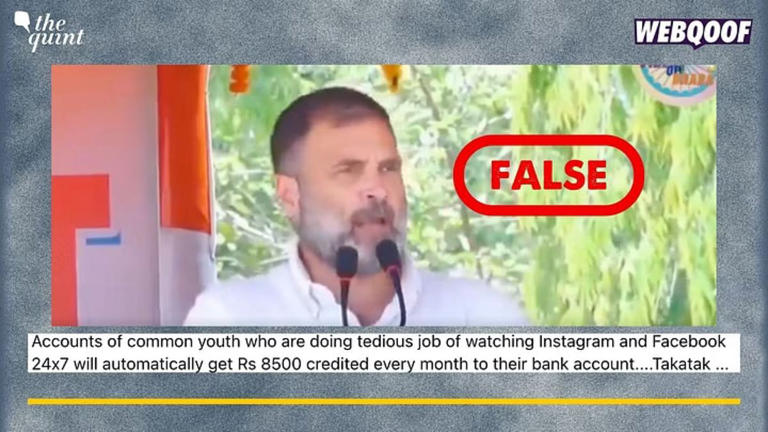 Fact Check: Rahul didn’t promise Rs 1 lakh to all youth, video of his original speech was clipped