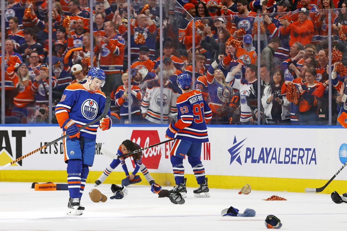 '95 away from 100' — mcdavid picks up five assists in oilers' game 1 win against kings