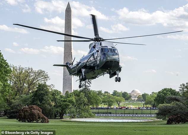 biden can't use $5 billion fleet of helos because they burn south lawn