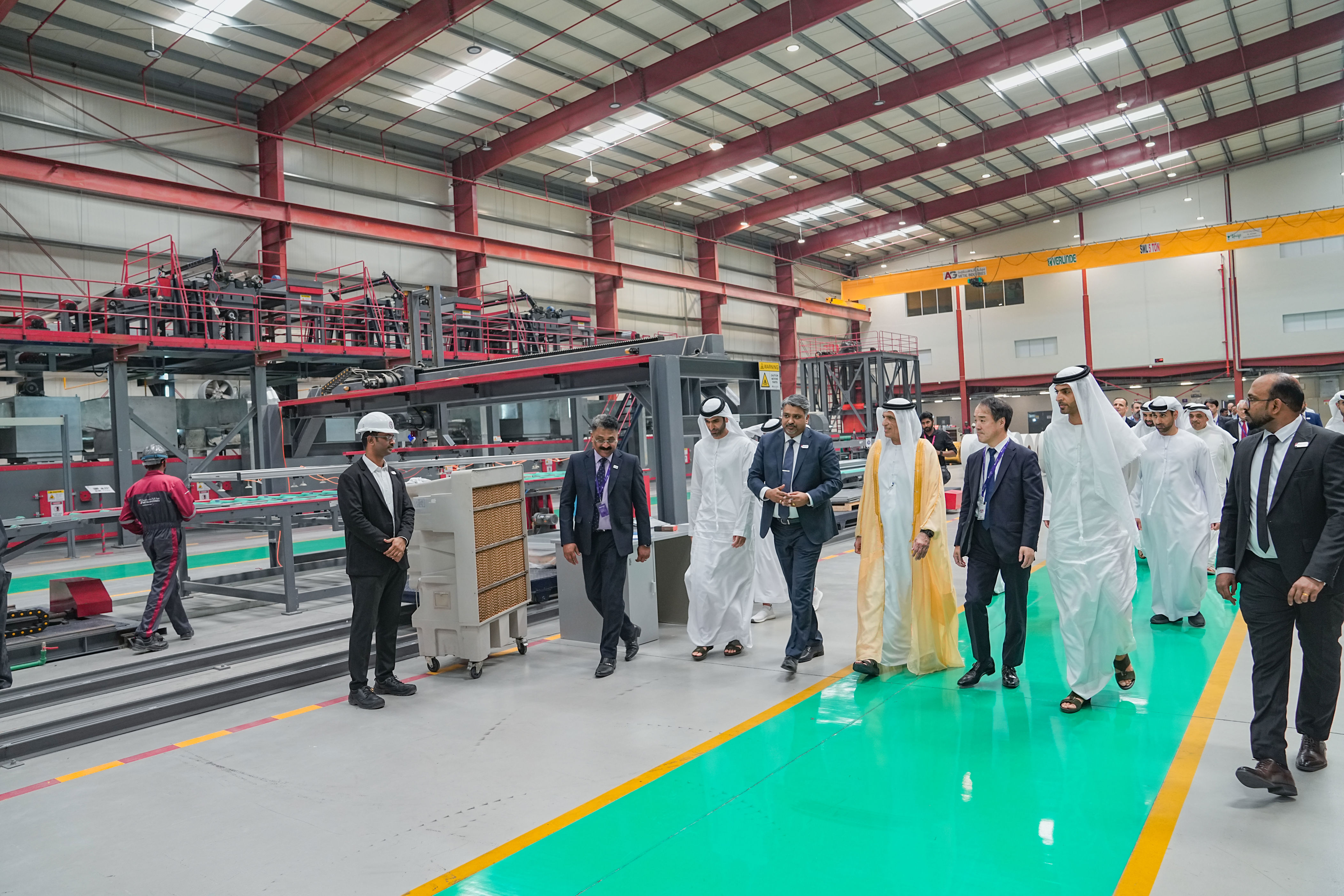 ras al khaimah ruler witnesses opening of al ghurair metal industries factory in al hamra industrial zone