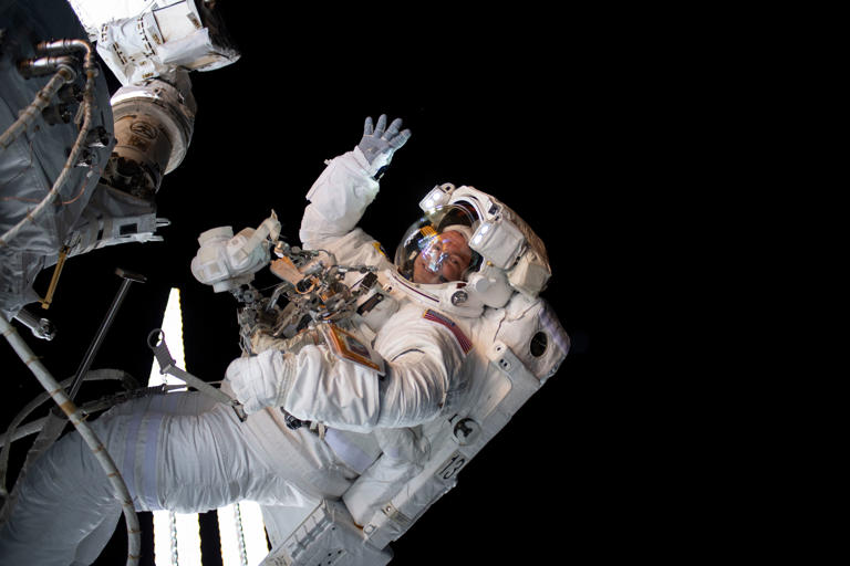 astronaut andrew morgan waves during a spacewalk 48607067793 o