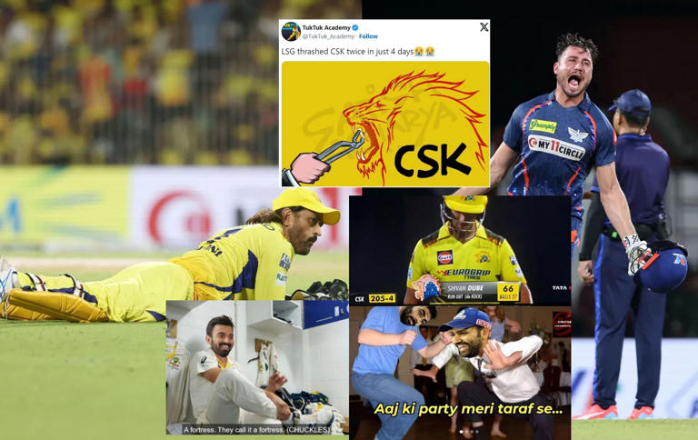 "Toota hai Chepauk ka Ghamand"- Top 10 funny memes after LSG's 6-wicket win in IPL 2024 clash vs CSK  