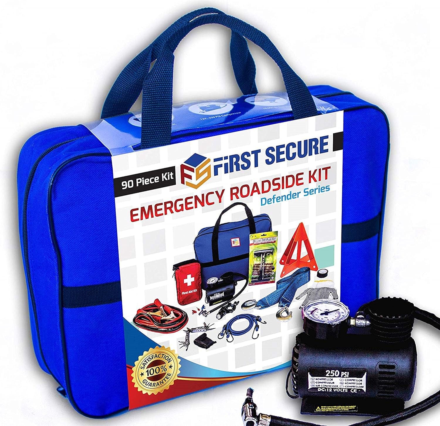 <p><a href="https://www.amazon.com/First-Secure-Emergency-Assistance-Compressor/dp/B01C96AFWU/">BUY NOW</a></p><p>$90</p><p><a href="https://www.amazon.com/First-Secure-Emergency-Assistance-Compressor/dp/B01C96AFWU/" class="ga-track"><strong>First Secure 90-Piece Car Emergency Roadside and First Aid Kit</strong></a> ($90)</p> <p>Keep this roadside kit in the car in case of emergency. The thorough, 90-piece purchase includes jumper cables, tire repair tools, a flashlight, and a first aid safety kit, which is also smart to have with you during your travels.</p>