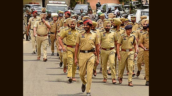 ludhiana police holds flag march ahead of lok sabha polls