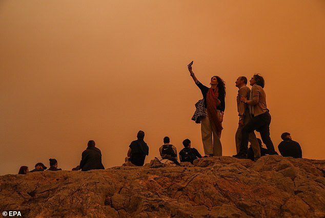 athens looks more like mars after sahara desert dust turns sky orange