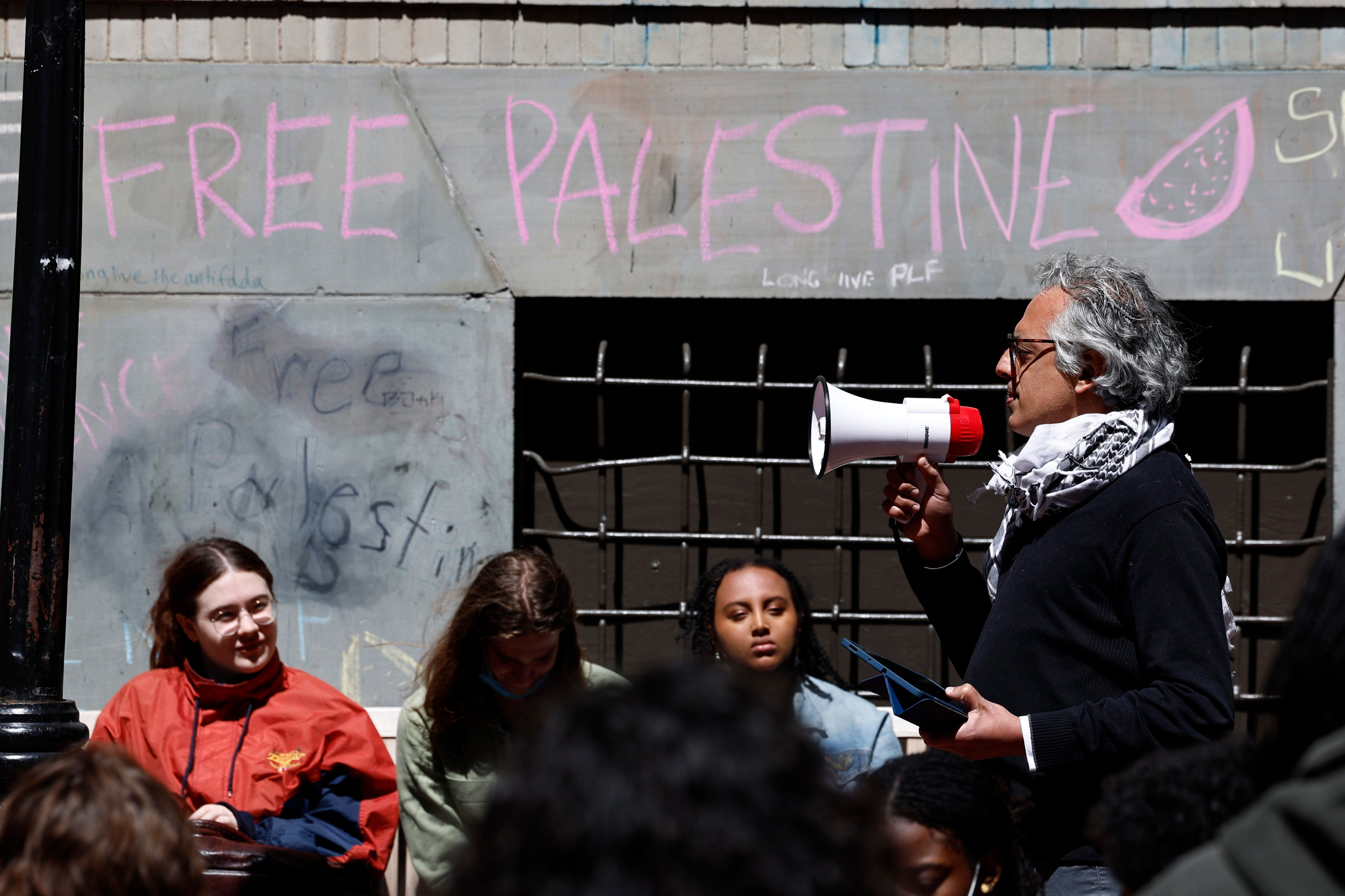 columbia extends negotiations with pro-palestine protesters as mike johnson visits campus: live